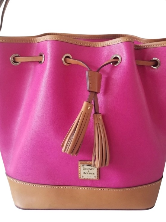 Dooney & Bourke Handbags - Dooney & Bourke Claremont Leather Drawstring Bag EUC